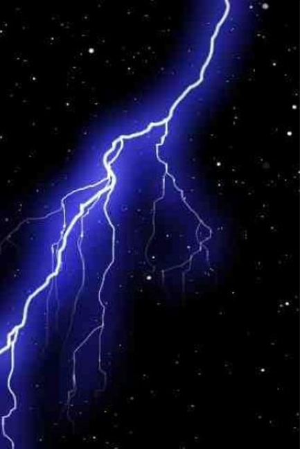 Ein Blitz am Nachthimmel, Blitz und Donner